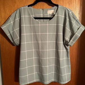 Melloday Boxy Blue and White Blouse